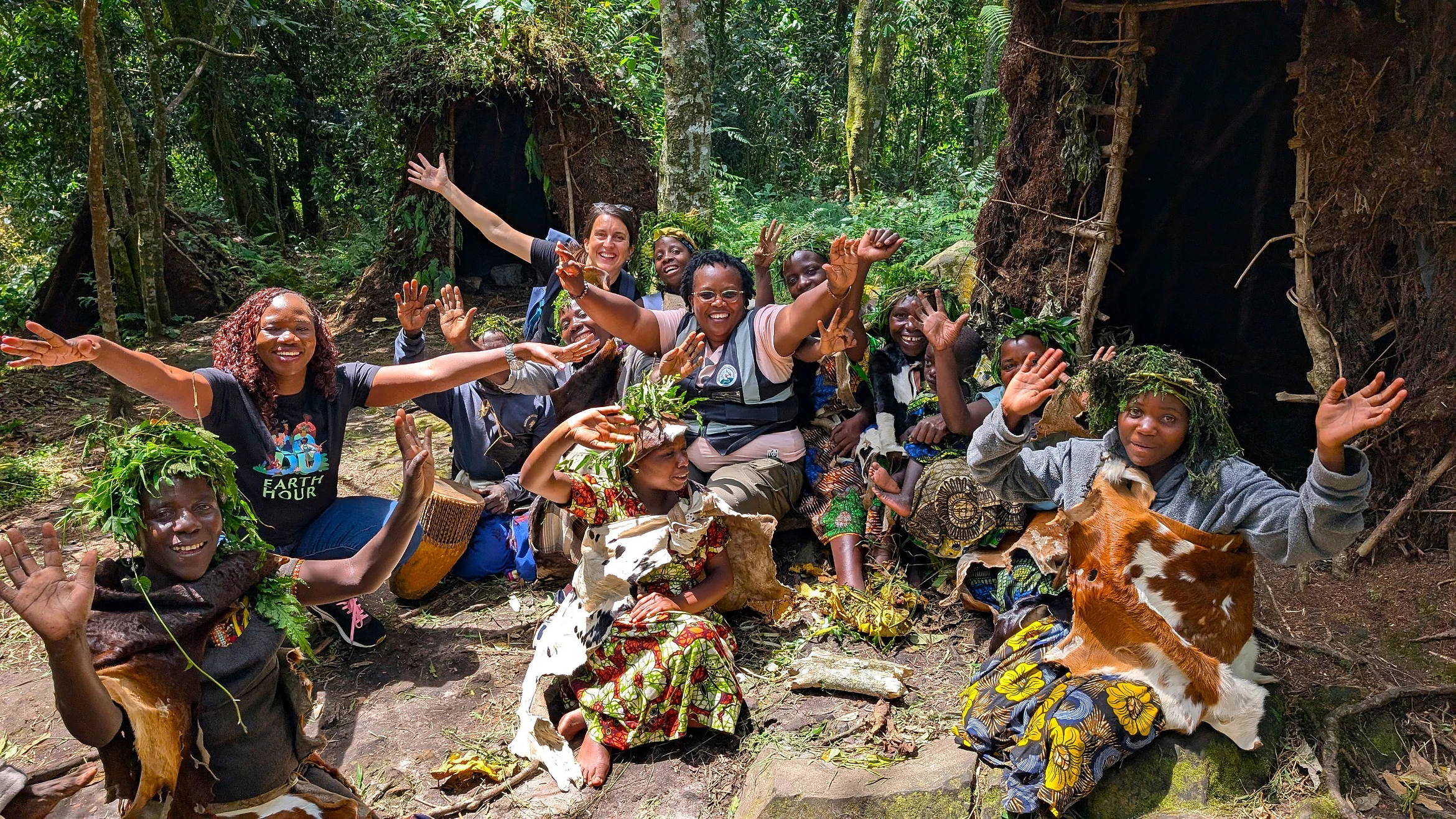 Visiting Batwa community